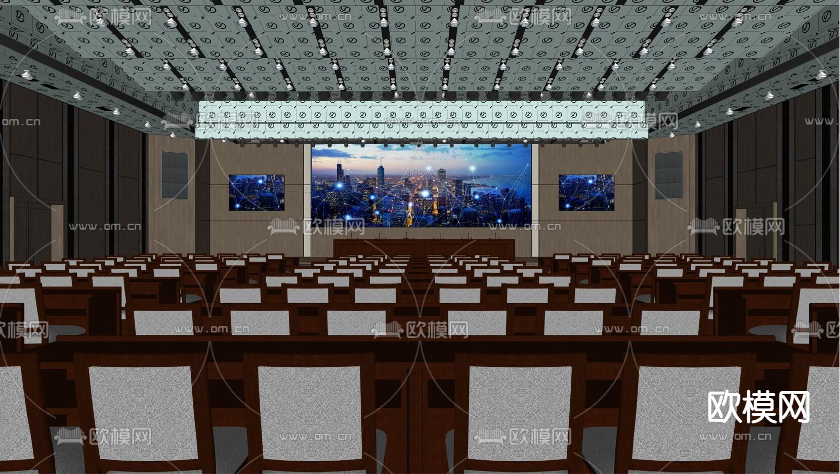 现代企业报告大厅su模型