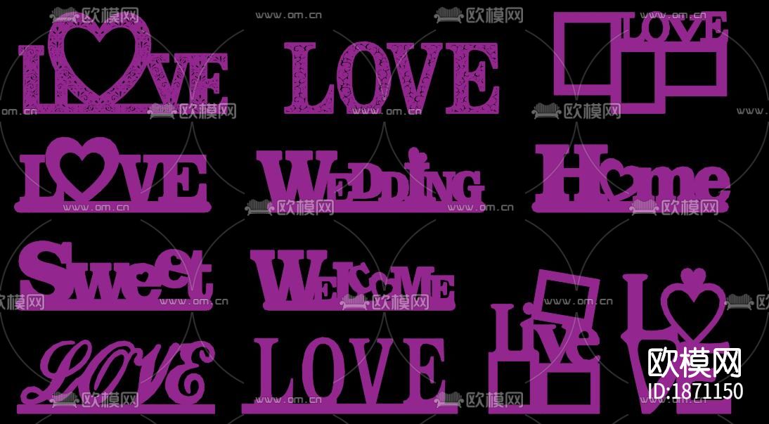 婚礼背板cad图库下载（渲染图3）