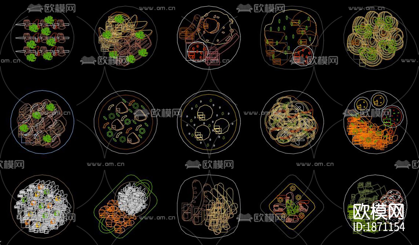 传统美食cad图库下载（渲染图3）