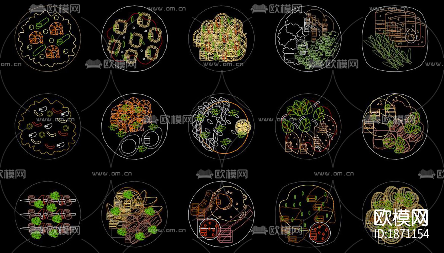 传统美食cad图库下载（渲染图1）