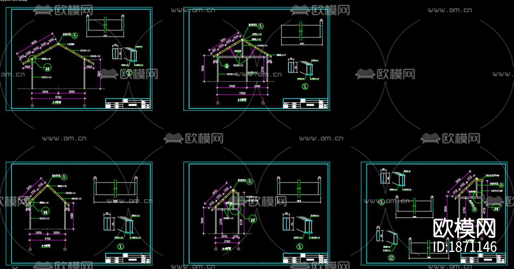 薄壁轻钢住宅cad节点大样图下载（渲染图1）