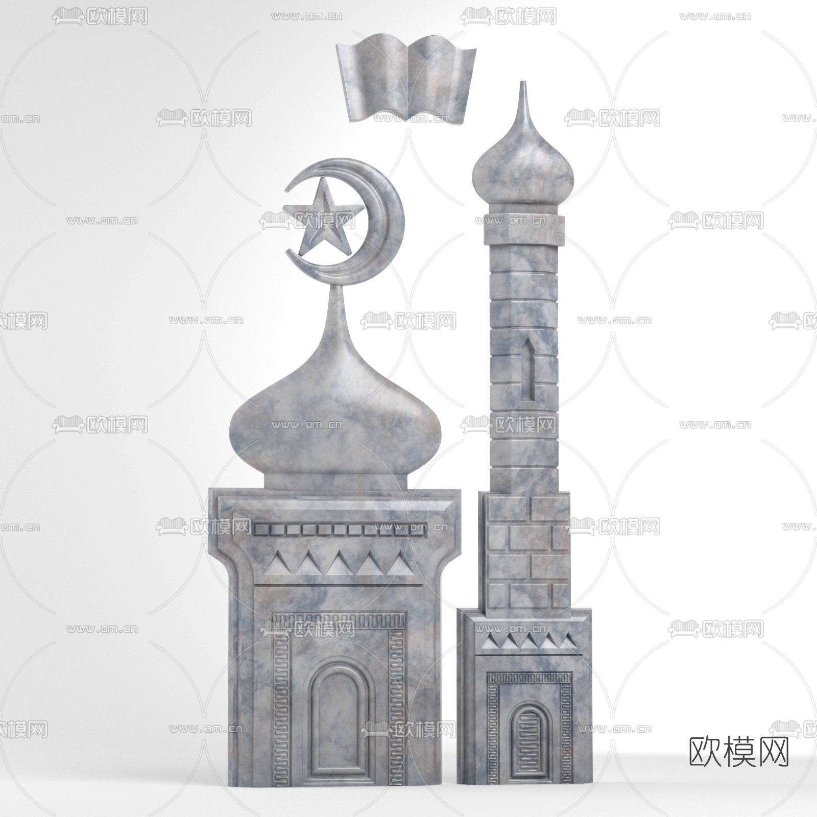 地中海护墙板免费3d模型