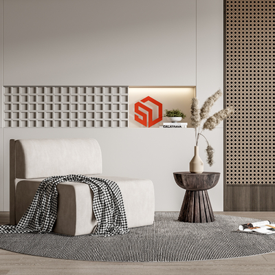 现代懒人沙发su模型