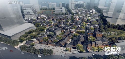 中式商业街cad施工图下载（渲染图9）