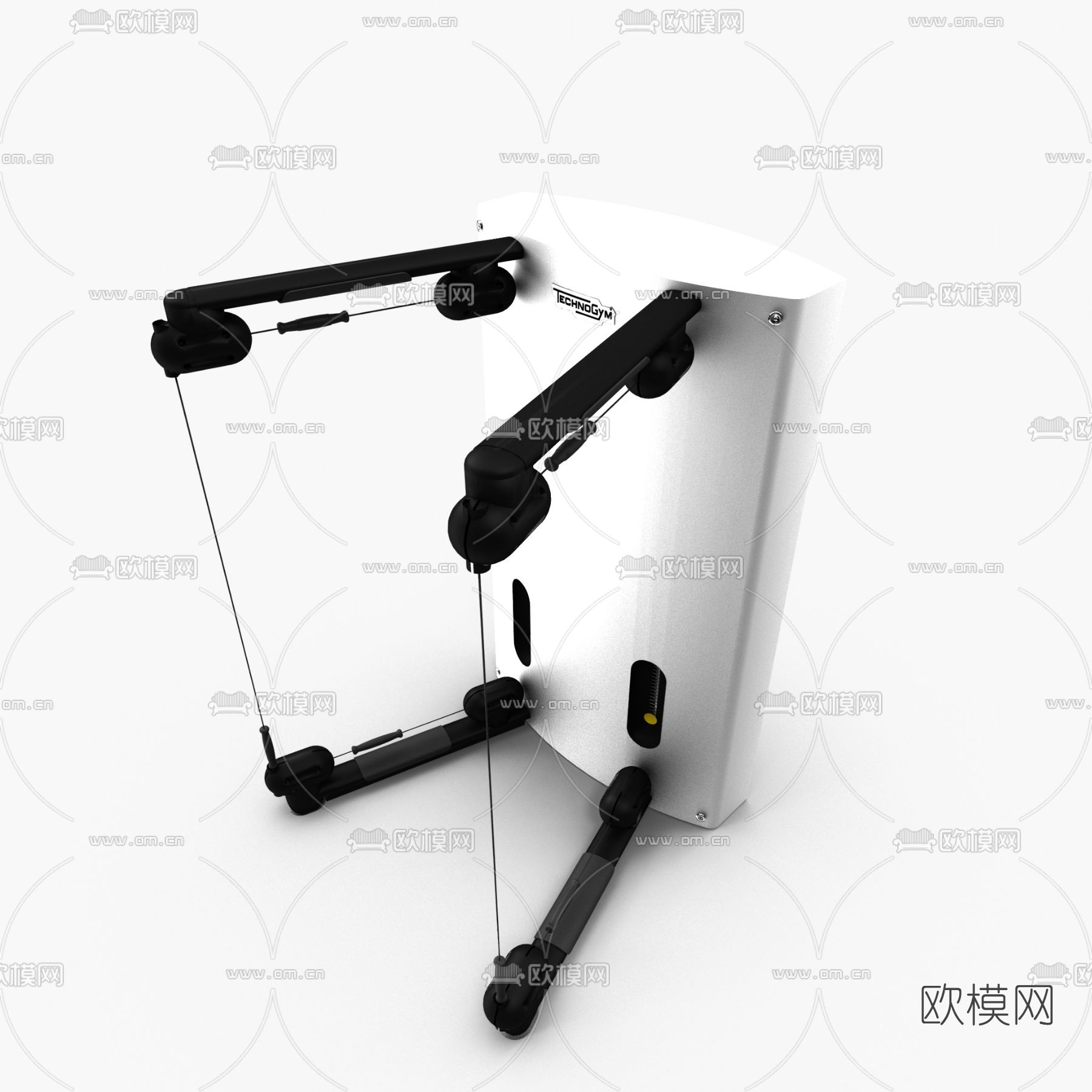 现代健身器材免费3d模型下载
