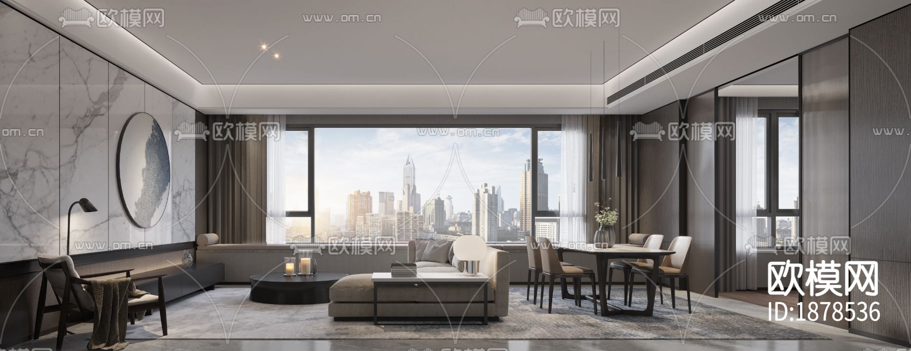 家居住宅cad施工图下载（渲染图6）