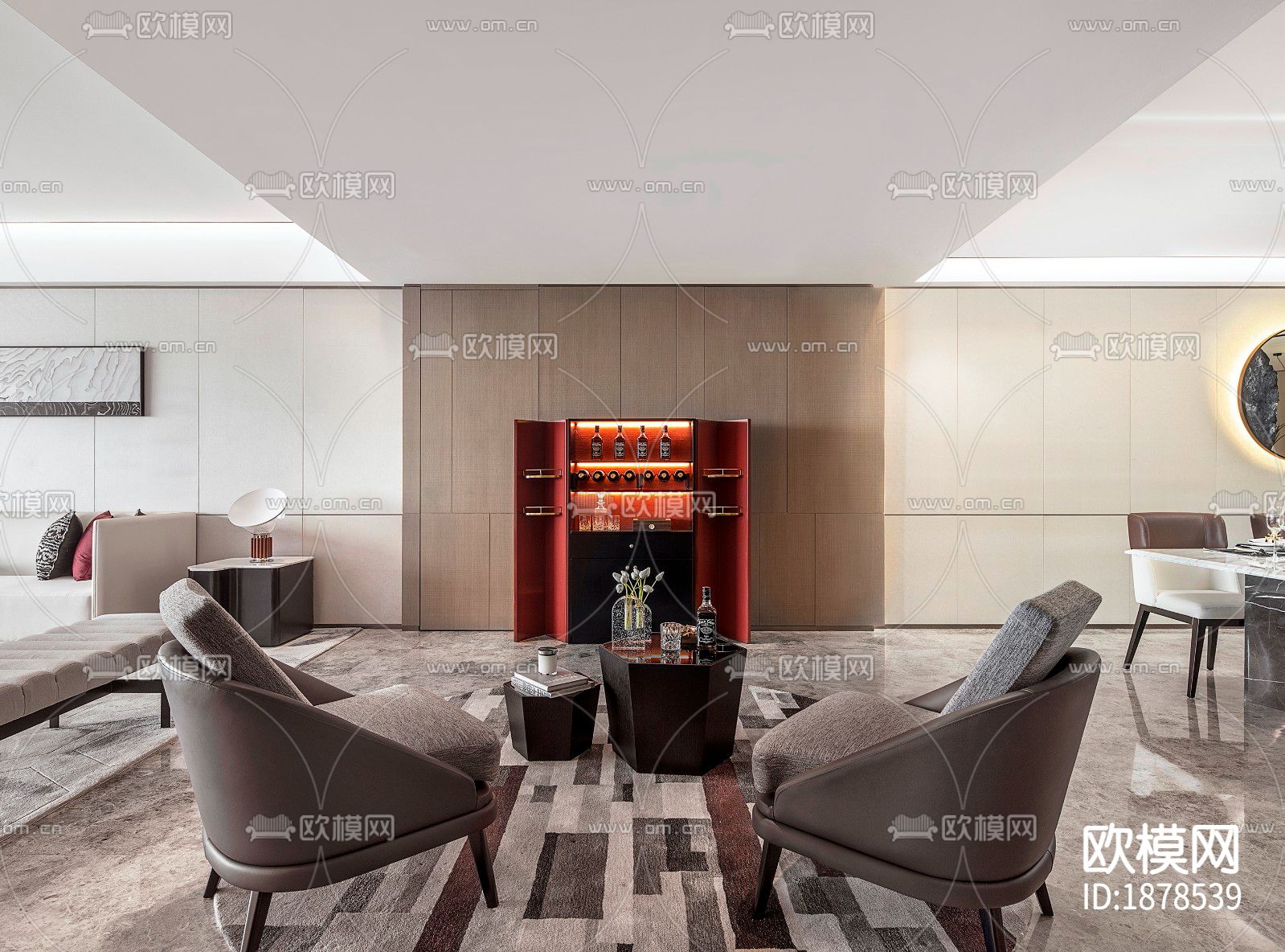 家居住宅cad施工图下载（渲染图8）