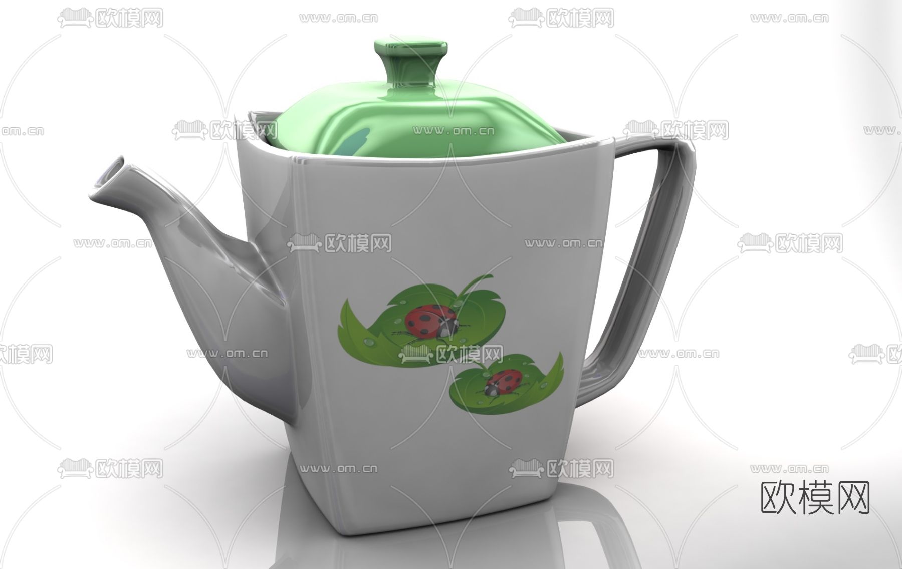 现代茶壶免费3d模型下载