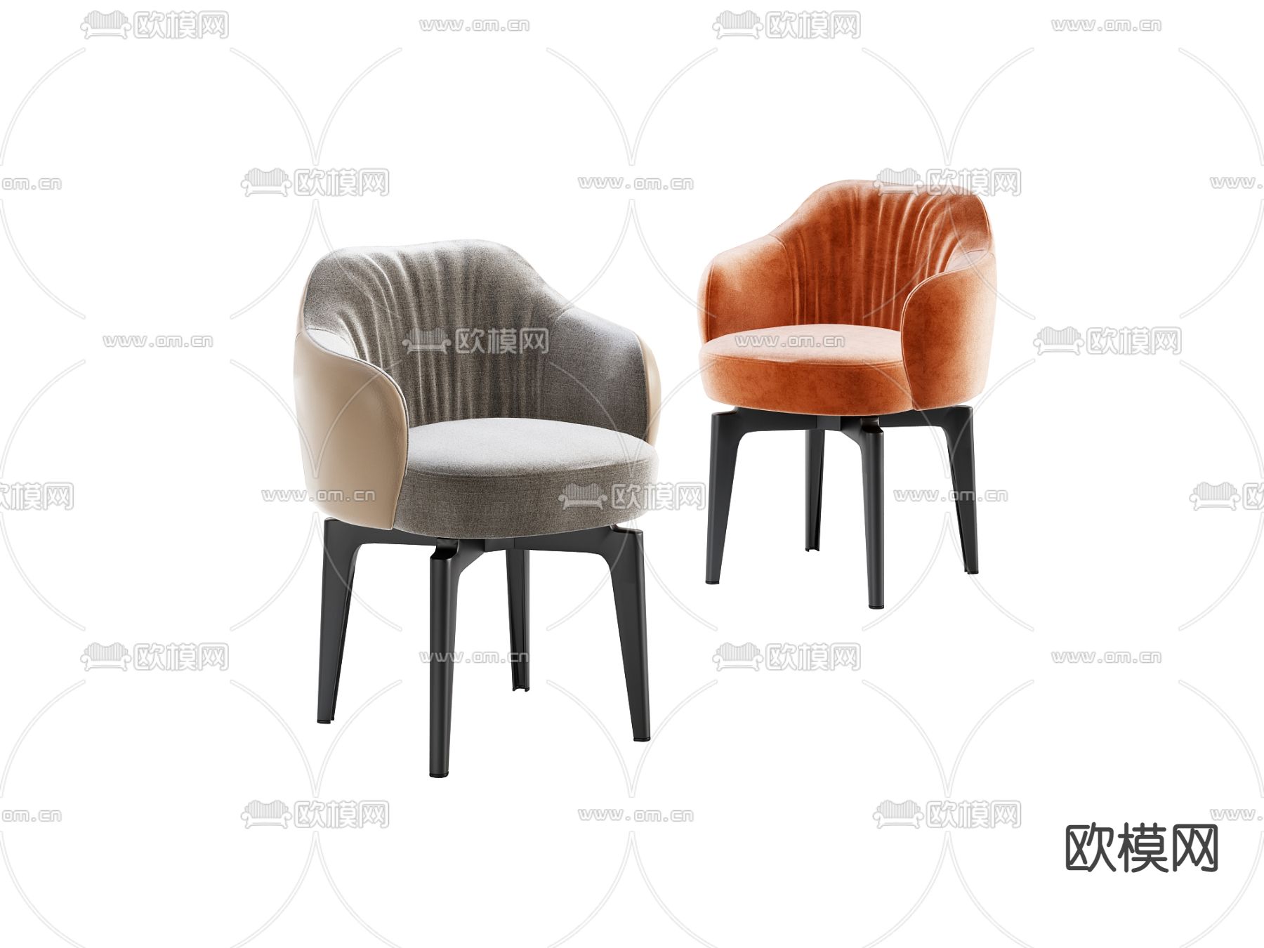 Giorgetti 现代布艺休闲椅3d模型下载