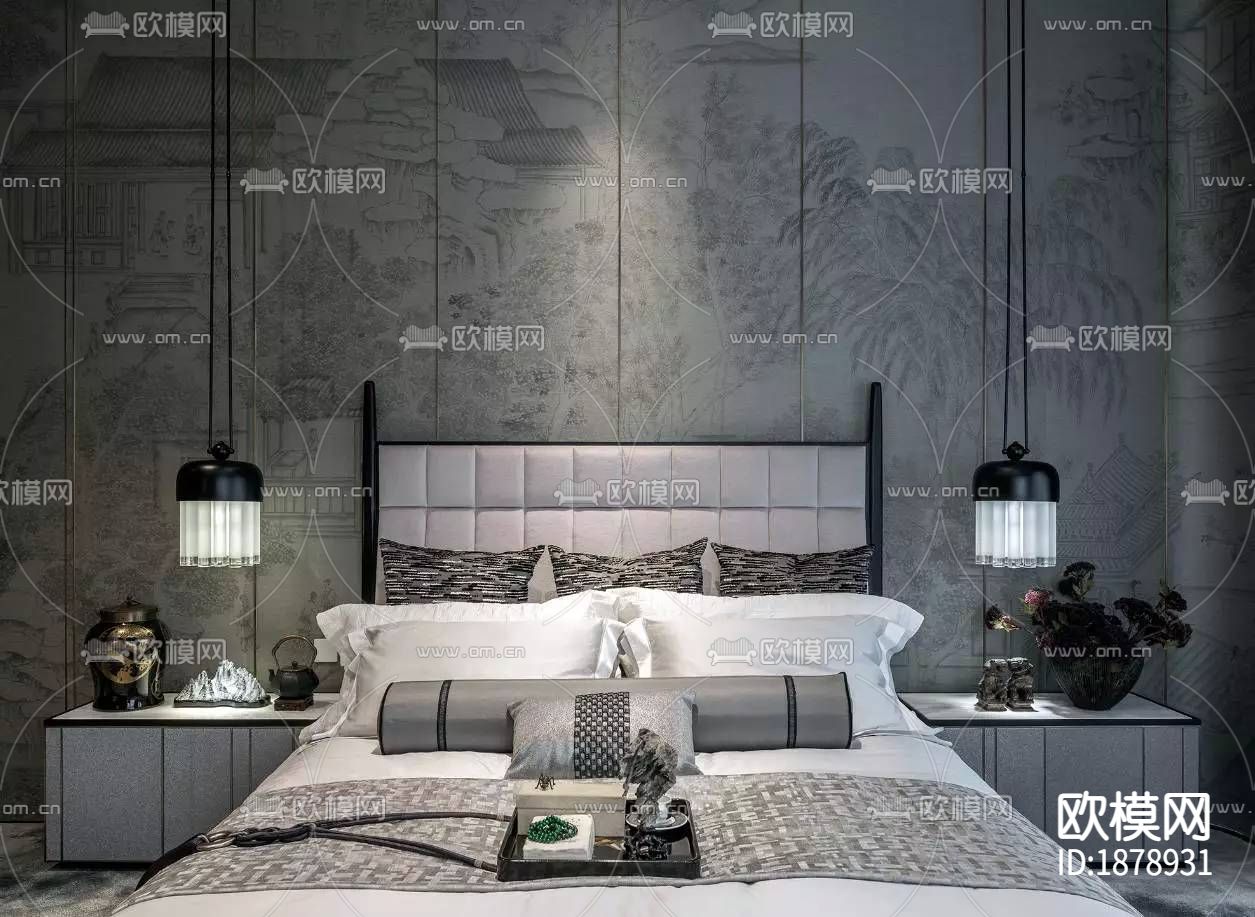 624㎡别墅样板间cad施工图下载（渲染图1）