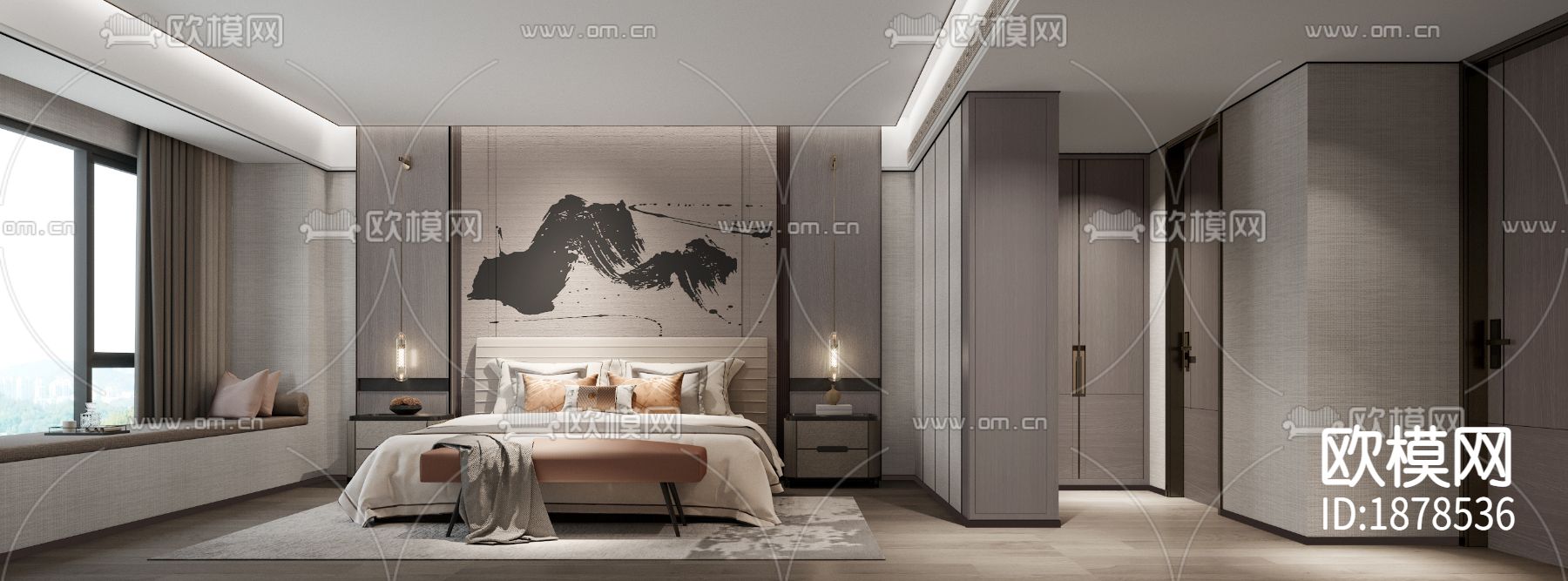 家居住宅cad施工图下载（渲染图7）