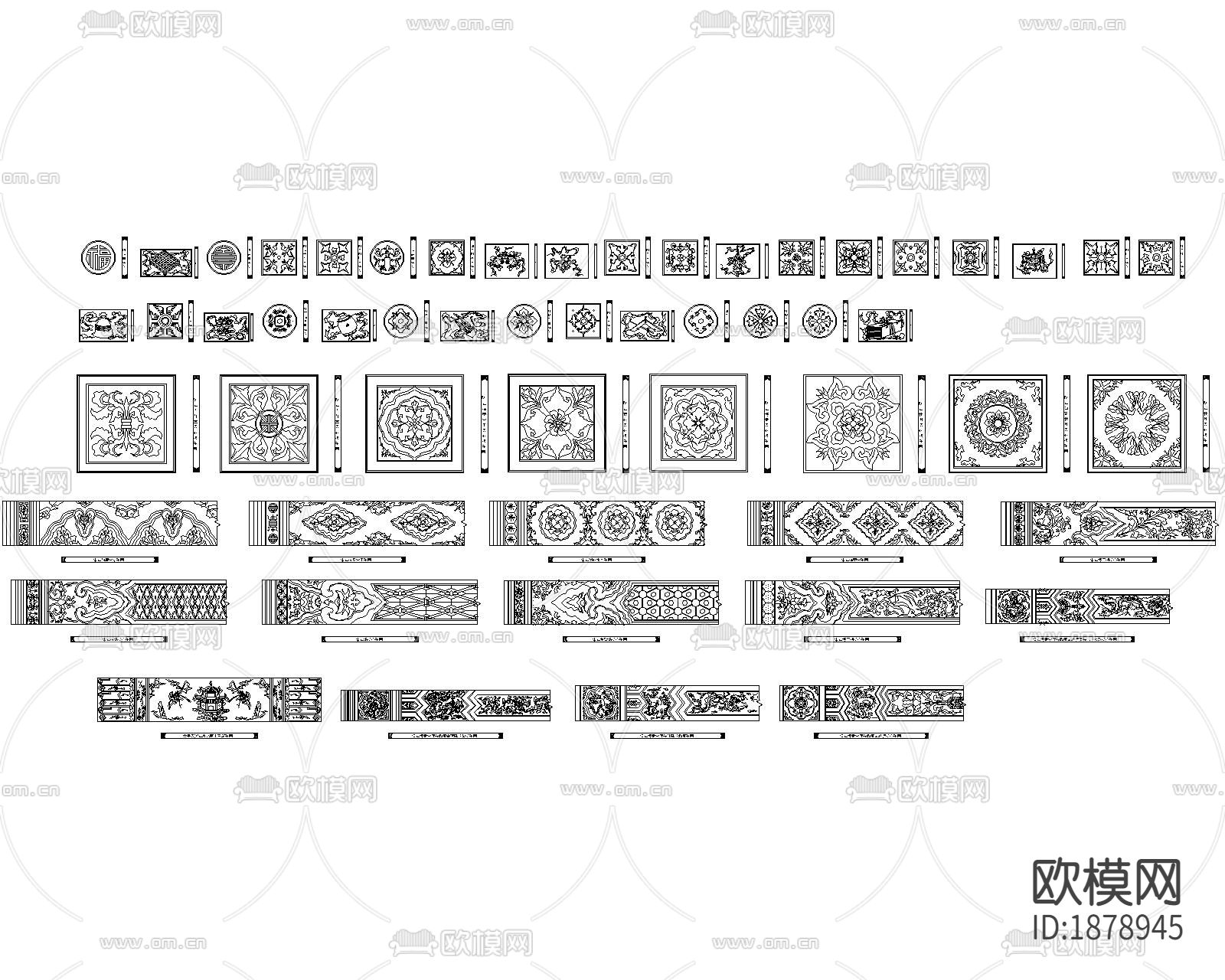 木制雕花cad图库下载（渲染图3）