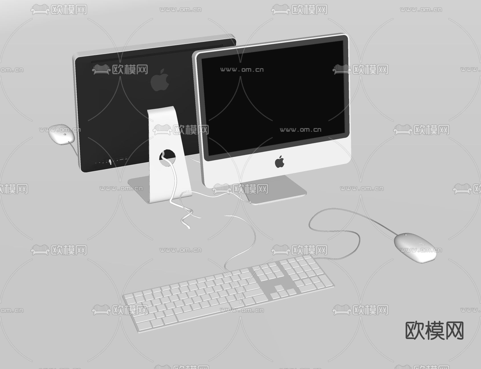 现代电脑su模型下载（渲染图2）