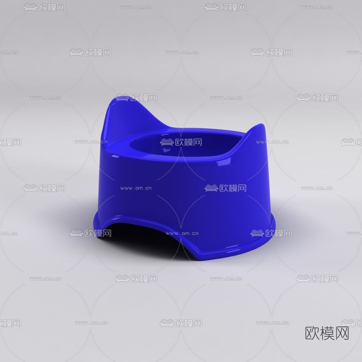 现代猫粮盆免费3d模型下载