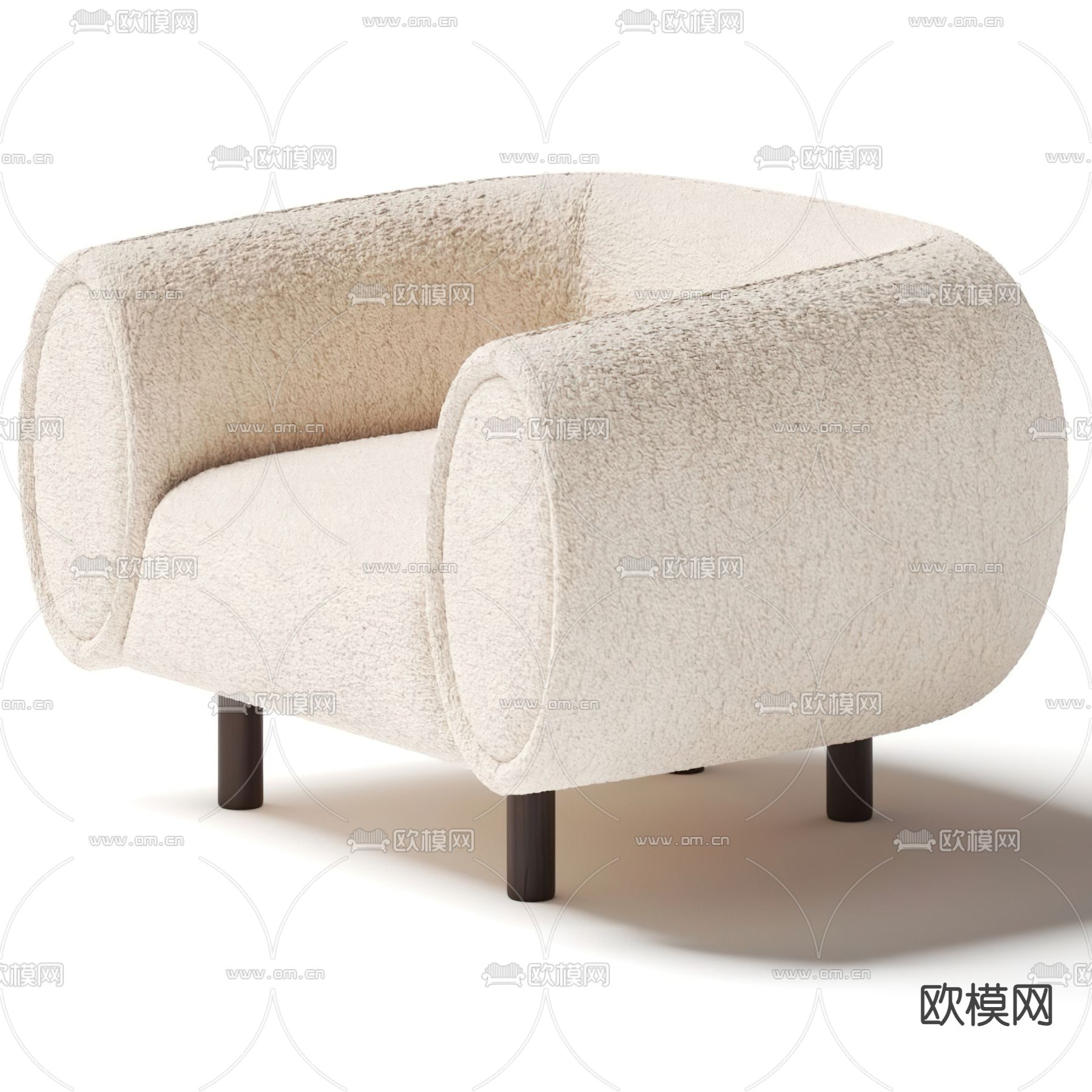 BAXTER 现代布艺单人沙发3d模型下载（渲染图2）