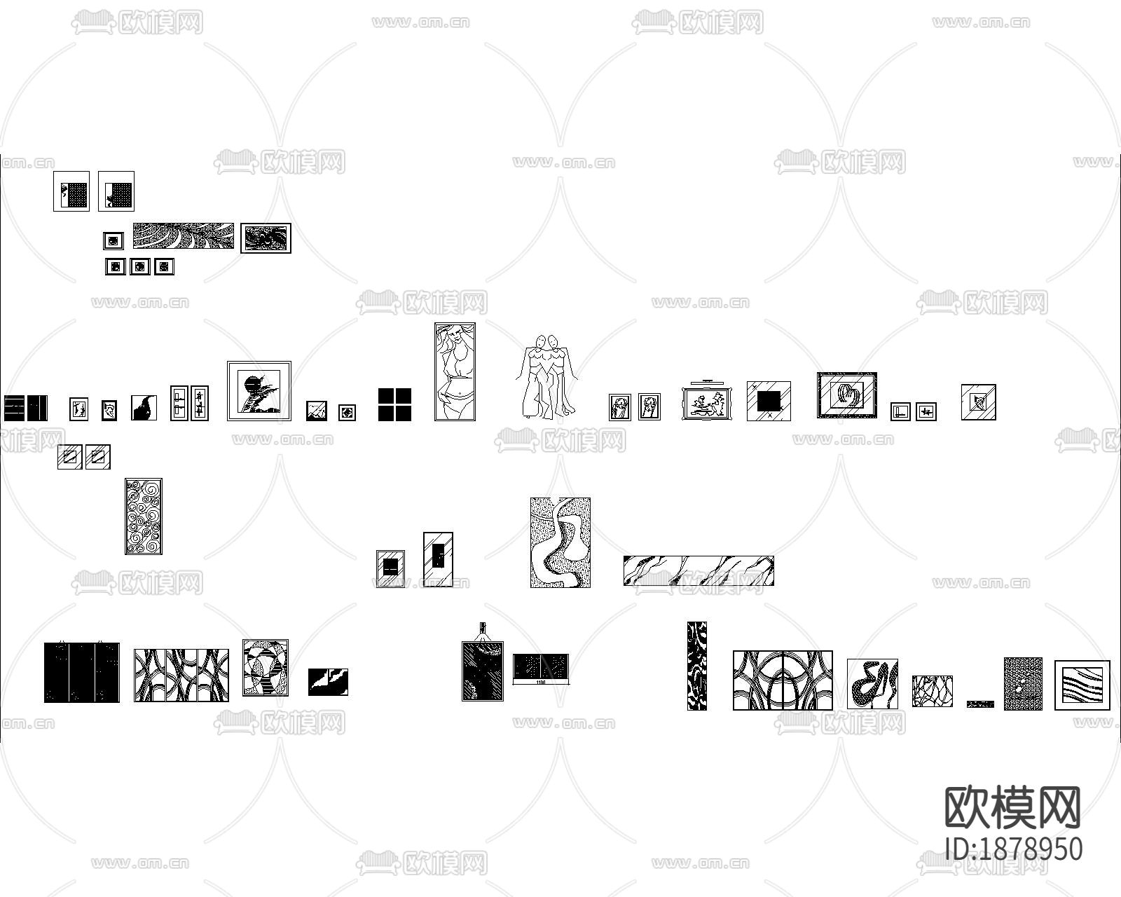 饰品cad图库下载（渲染图3）