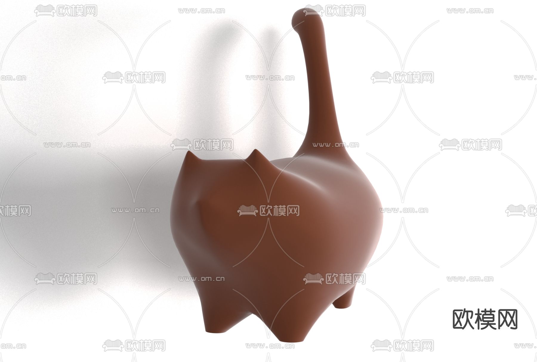 现代猫儿童凳子椅免费3d模型下载