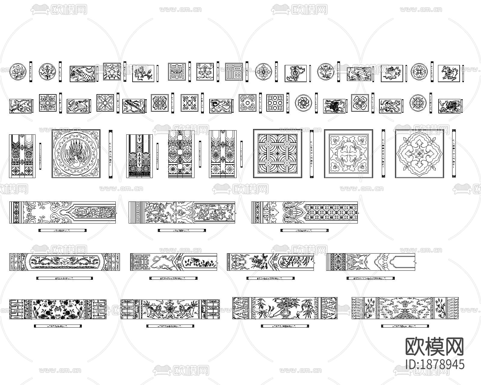 木制雕花cad图库下载（渲染图1）