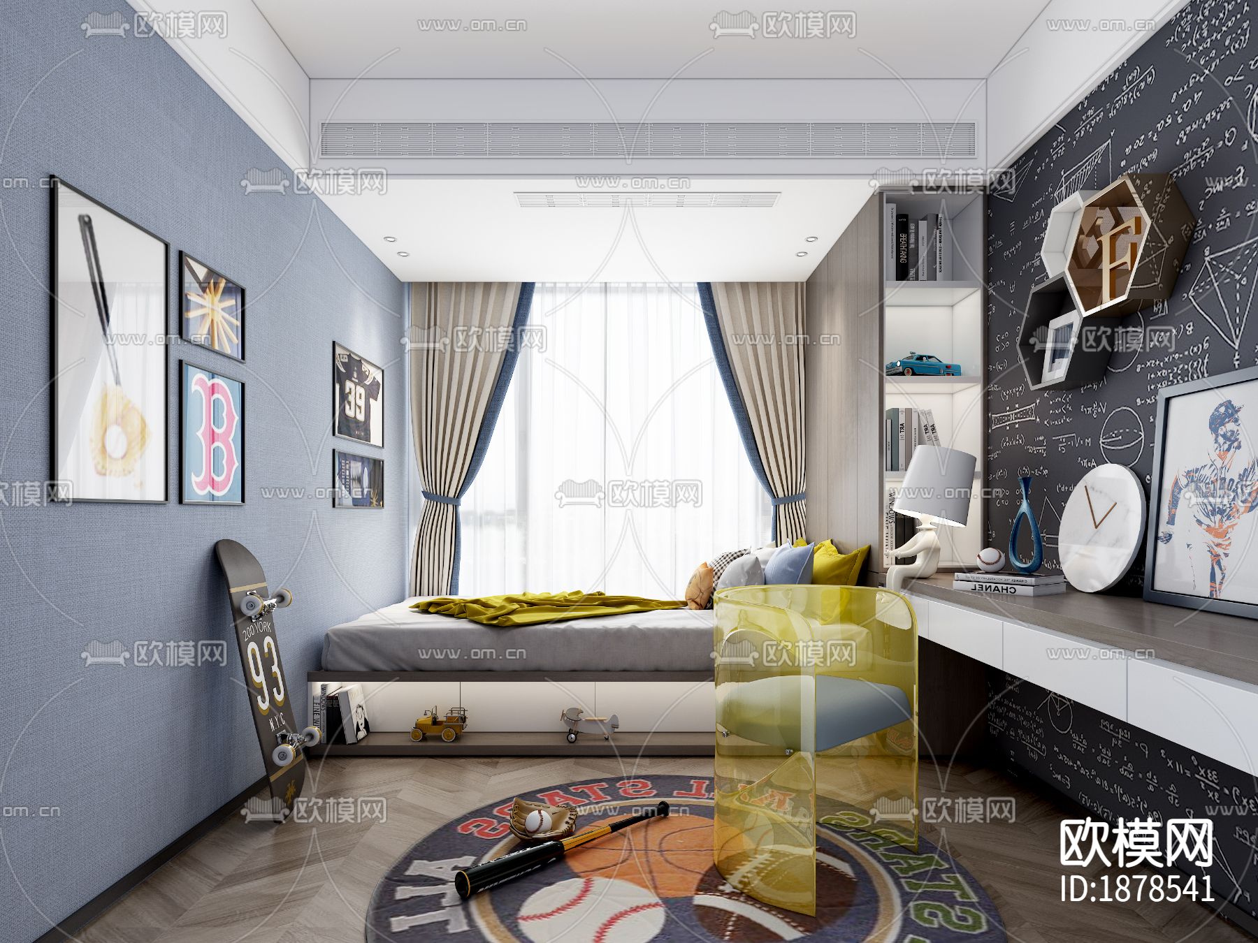 家居住宅cad施工图下载（渲染图6）