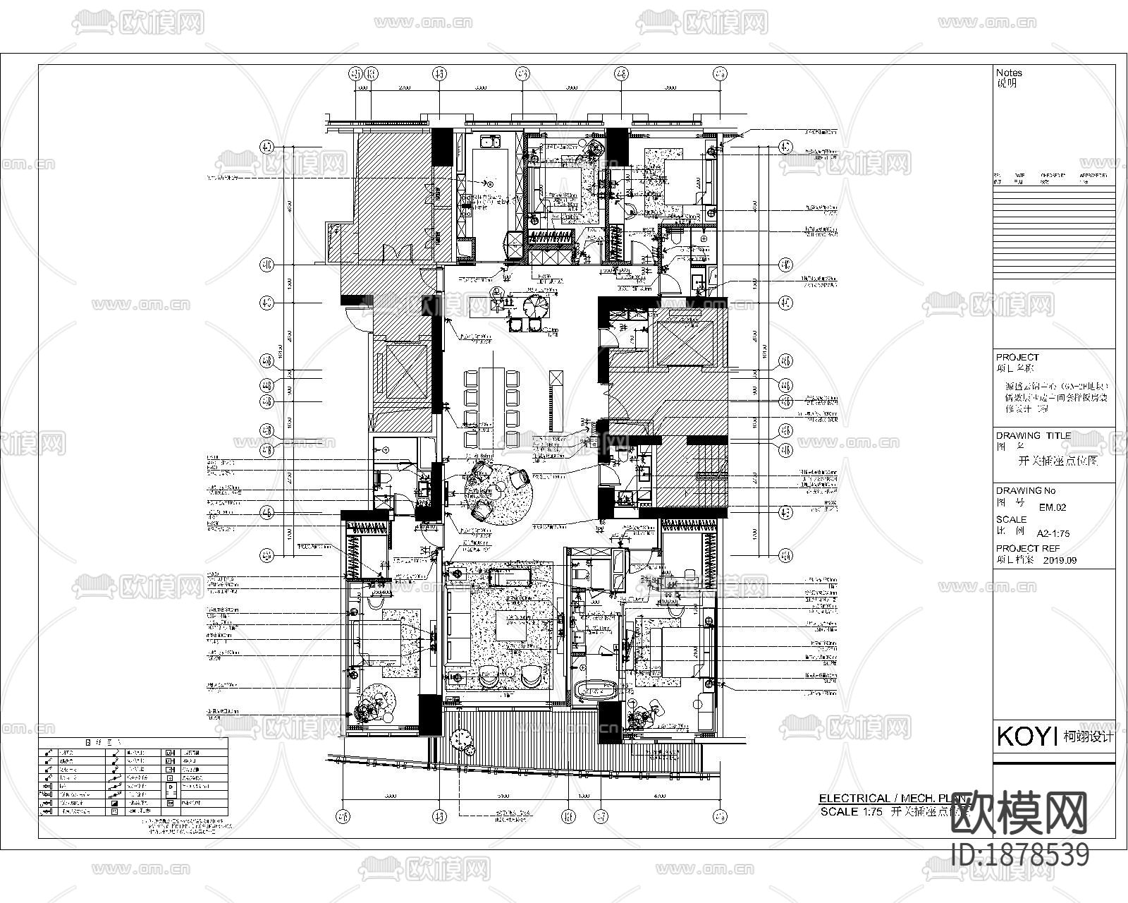 家居住宅cad施工图下载（渲染图2）