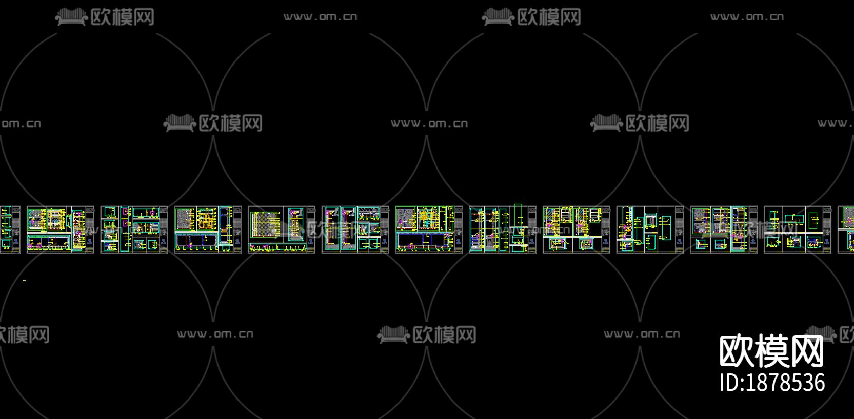 家居住宅cad施工图下载（渲染图9）