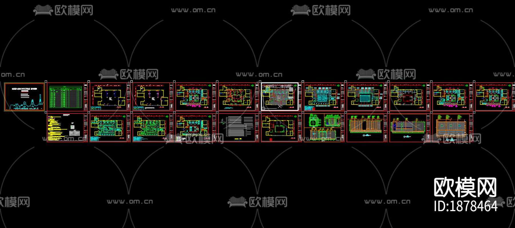 火锅店cad施工图下载（渲染图2）