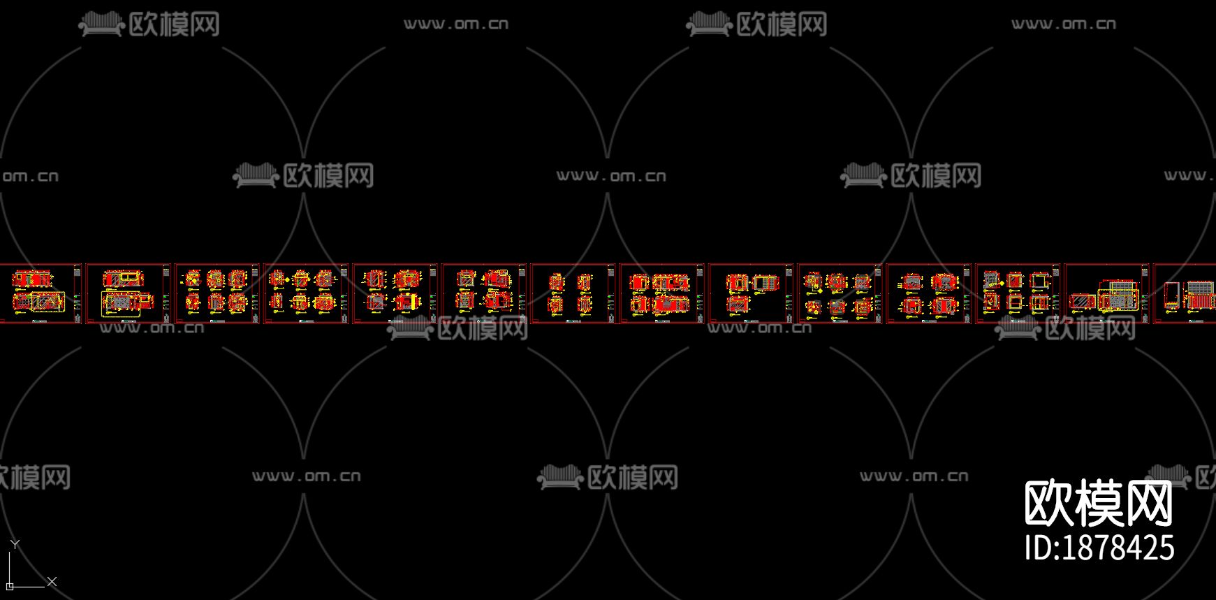 整装家居cad施工图下载（渲染图7）