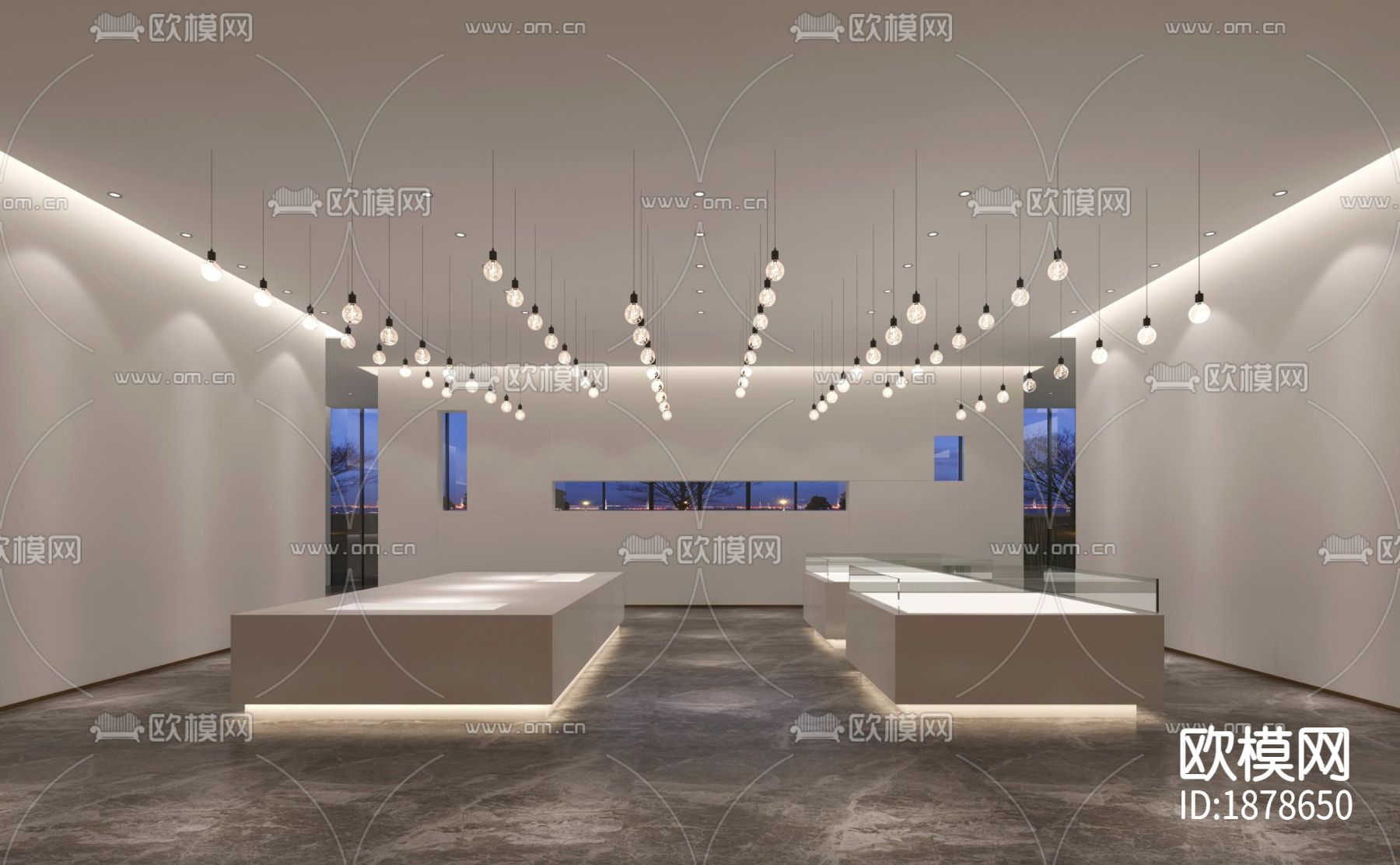 滨江180㎡复式四居家装样板间CAD施工图下载（渲染图6）