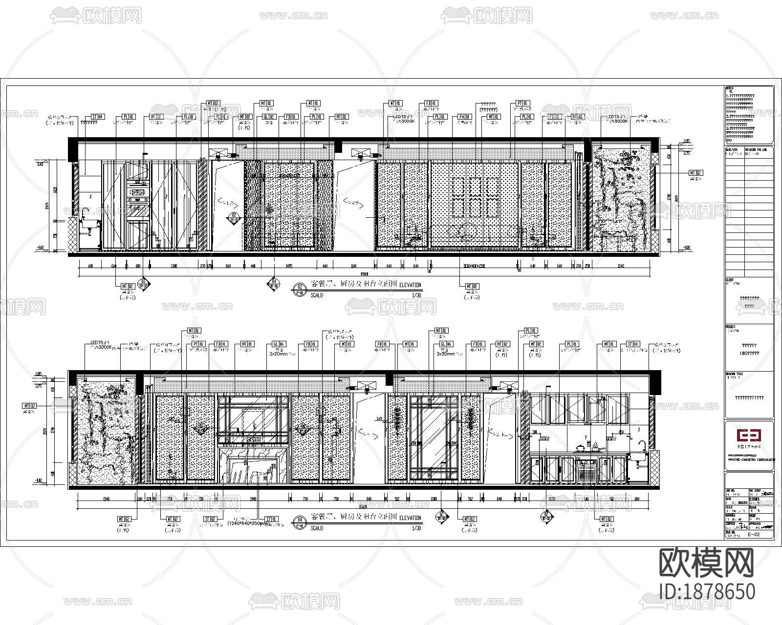 滨江180㎡复式四居家装样板间CAD施工图下载（渲染图8）