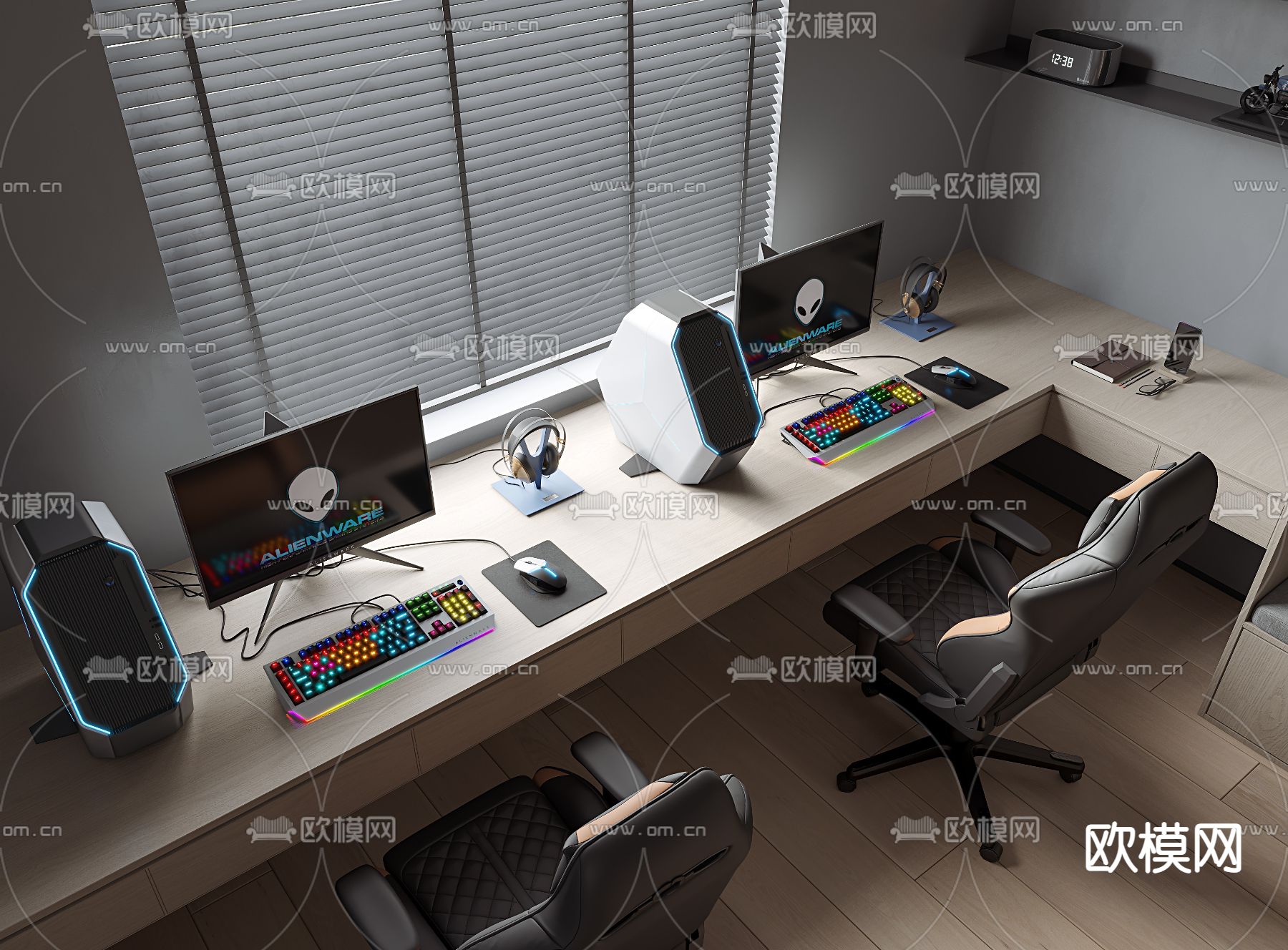 现代电竞娱乐室3d模型