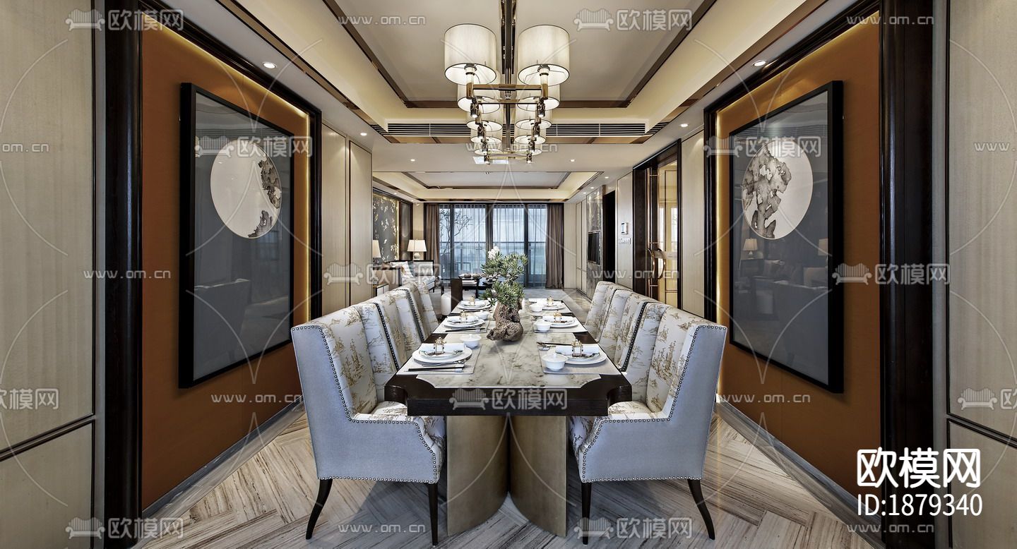 家装住宅cad施工图下载（渲染图5）