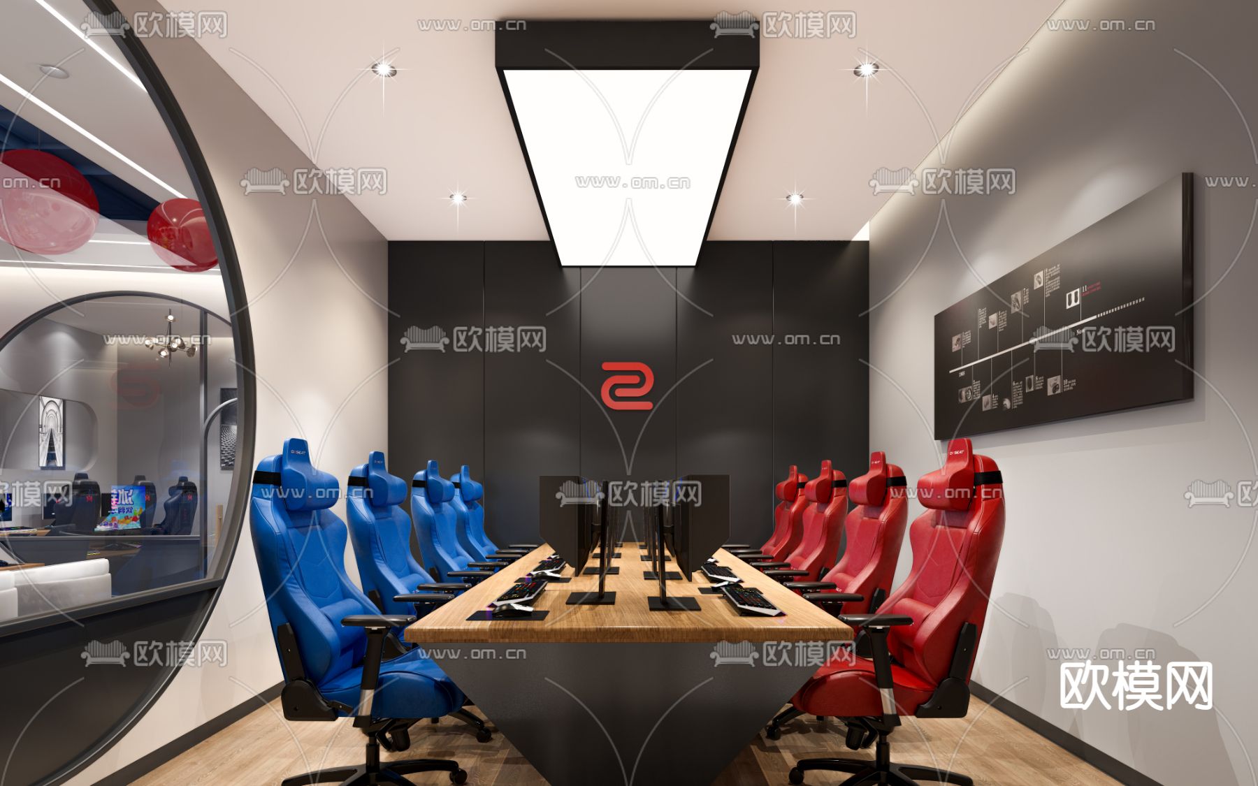 现代网咖3d模型下载（渲染图3）