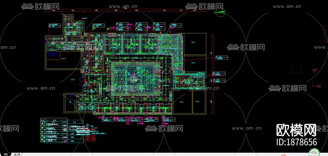餐厅CAD施工图-免费3dmax模型库-欧模网