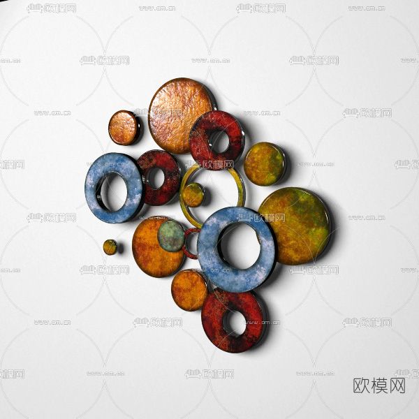 现代创意挂件免费3d模型下载