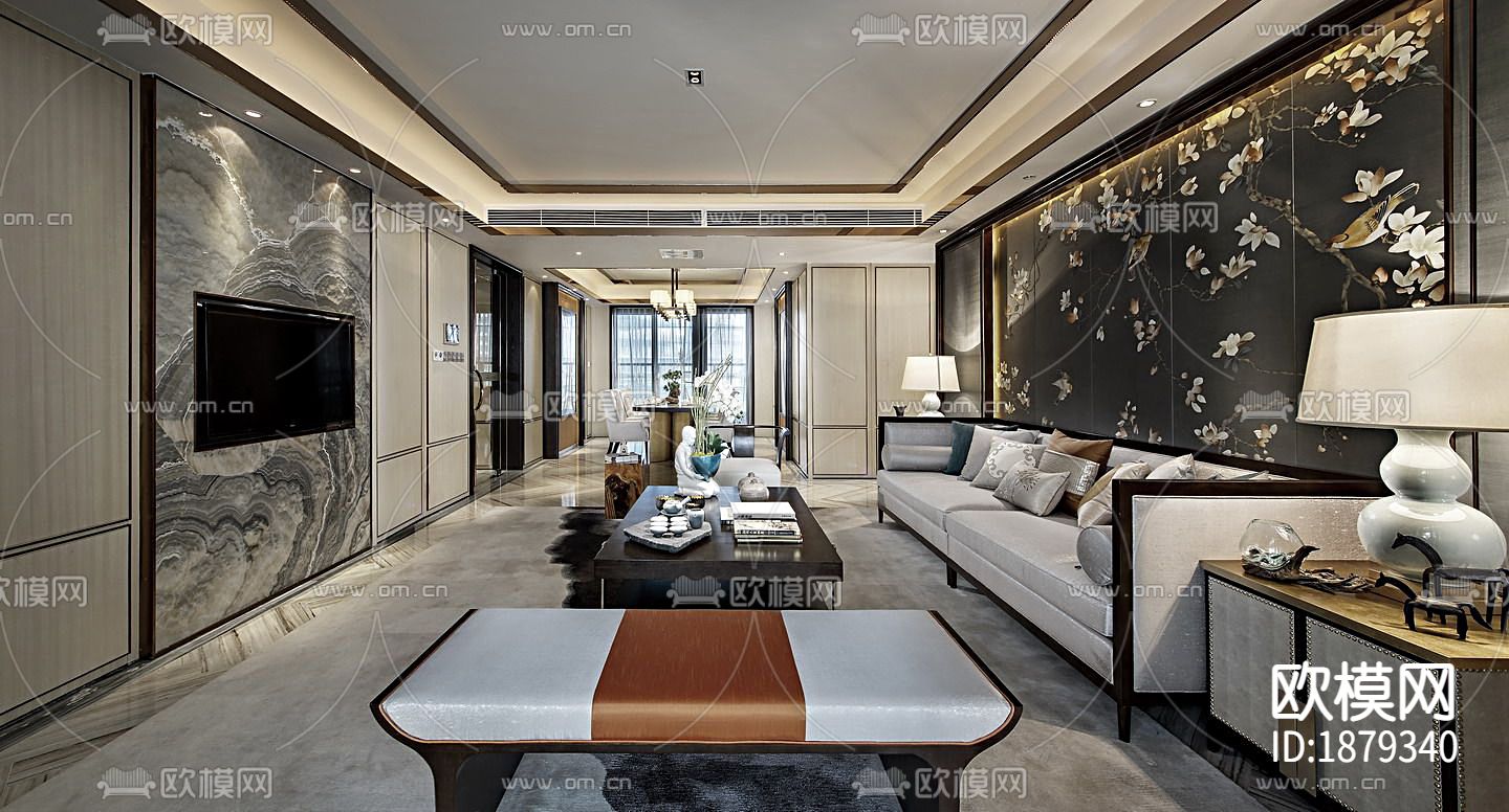 家装住宅cad施工图下载（渲染图4）