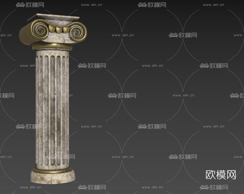 欧式柱子免费3d模型下载