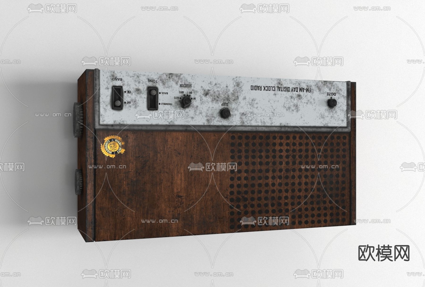 工业风复古时钟免费3d模型下载