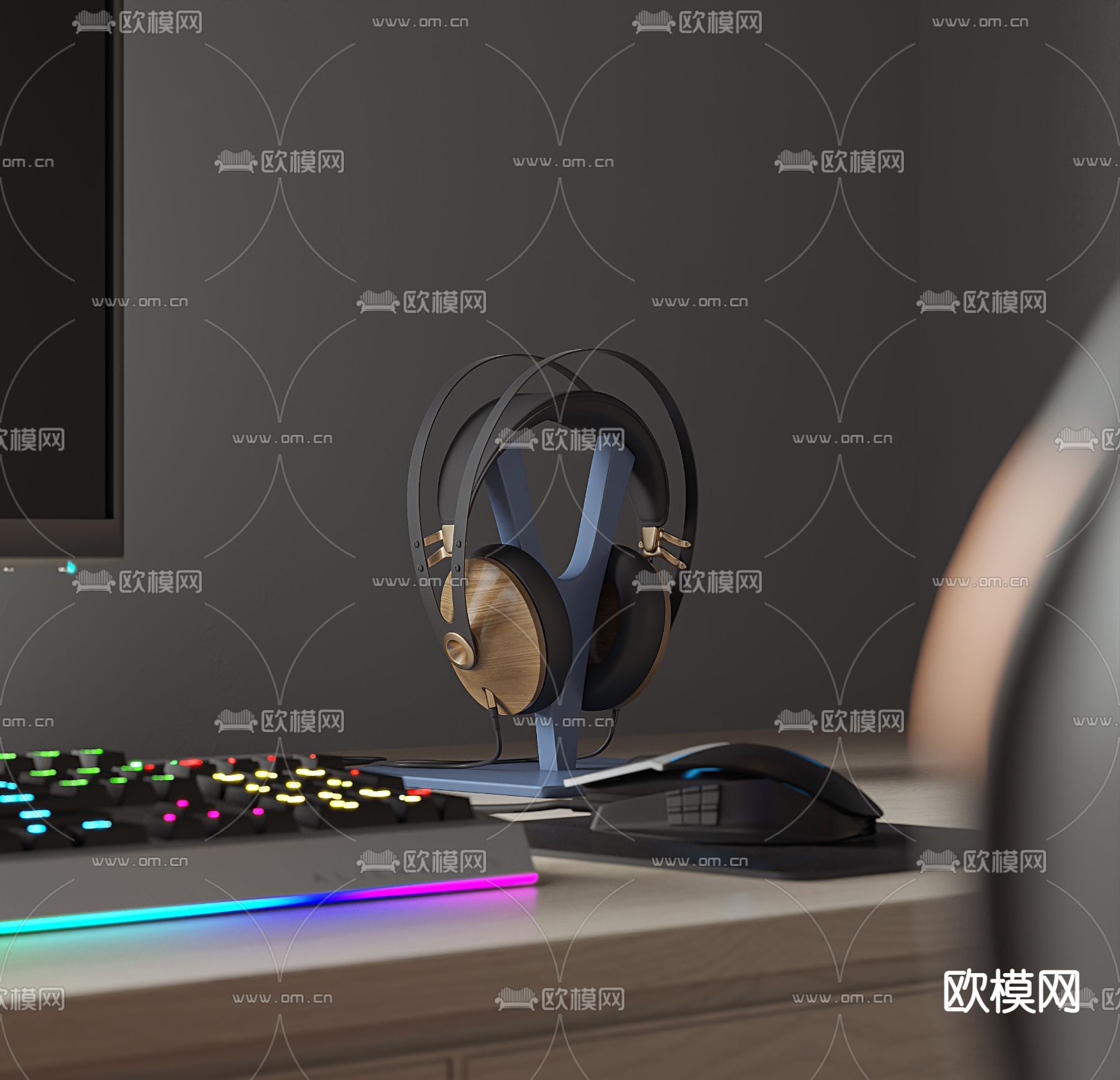 现代电竞娱乐室3d模型