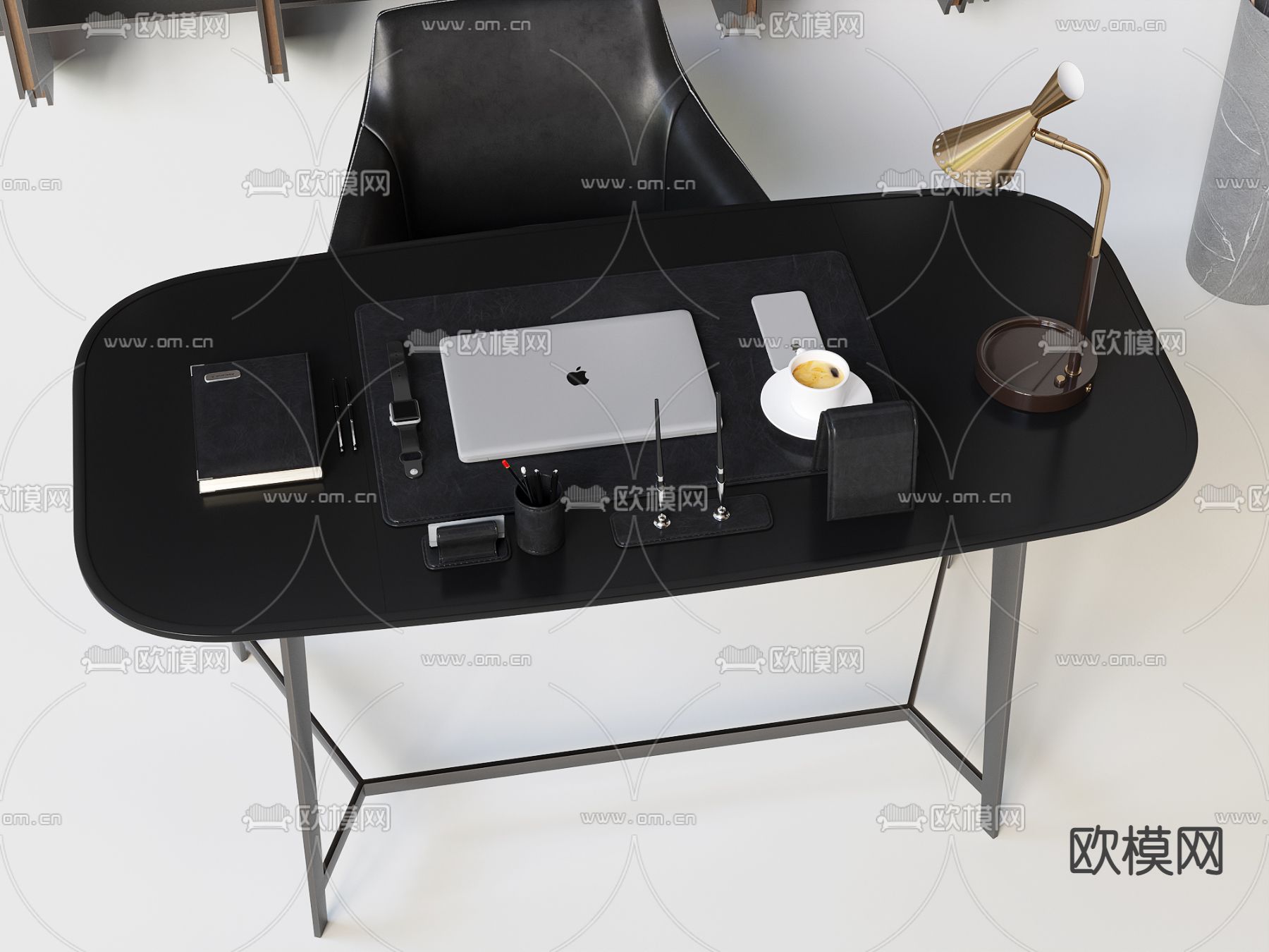 现代书桌3d模型