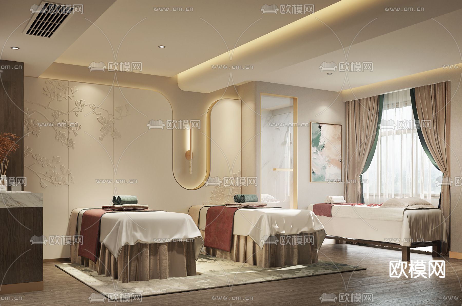 现代SPA护理房3d模型