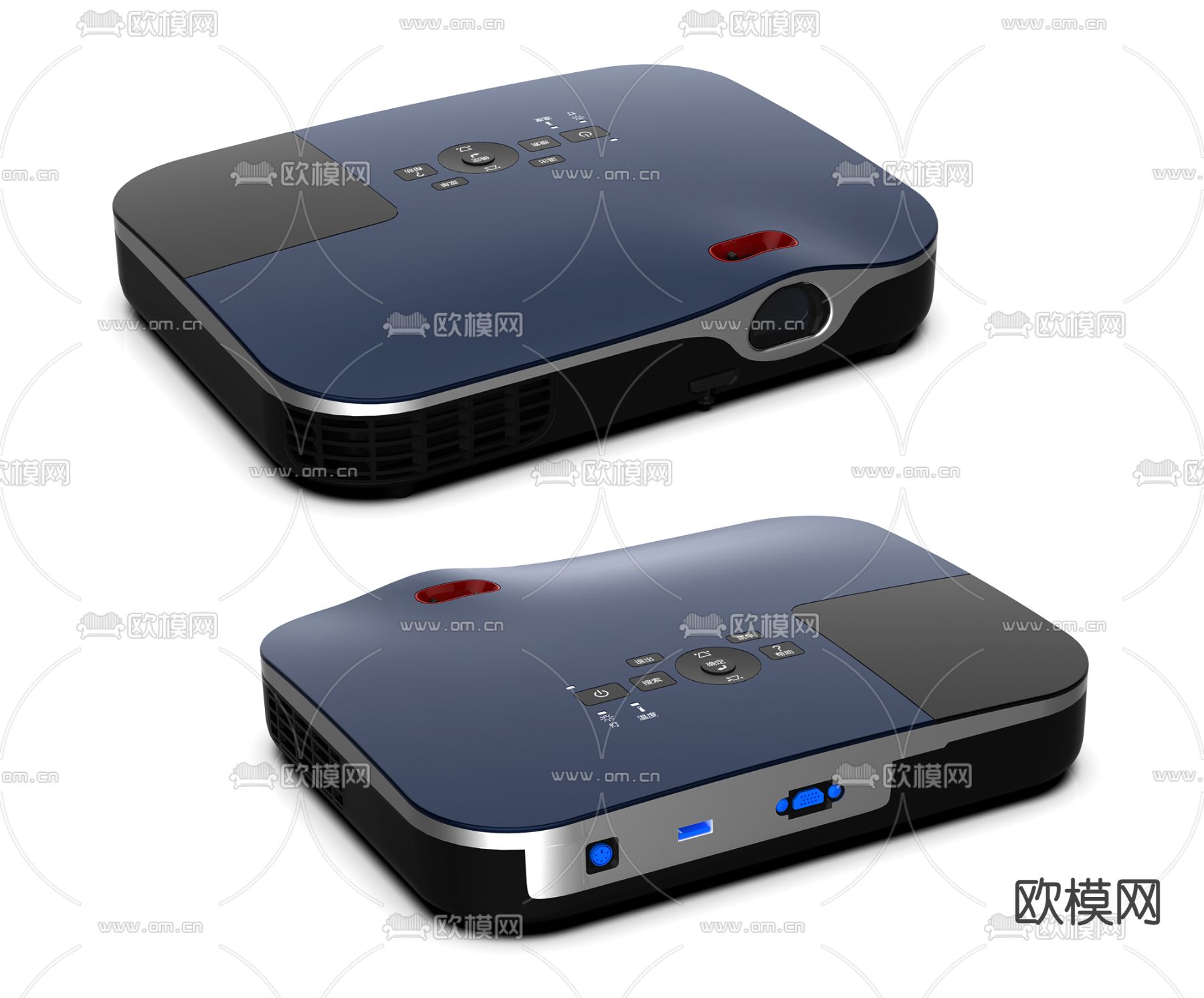 现代投影仪3d模型下载