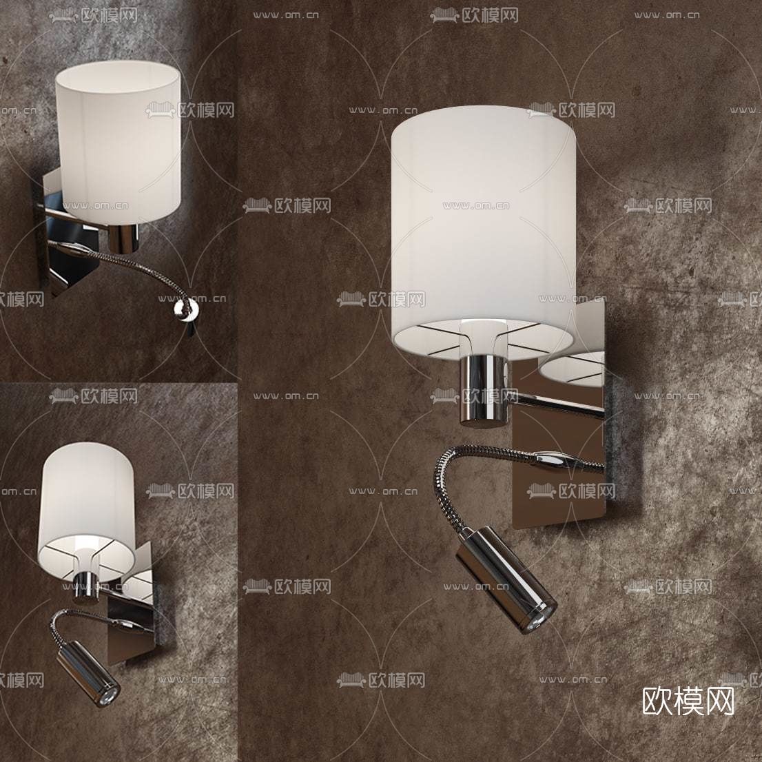 现代壁灯免费3d模型下载