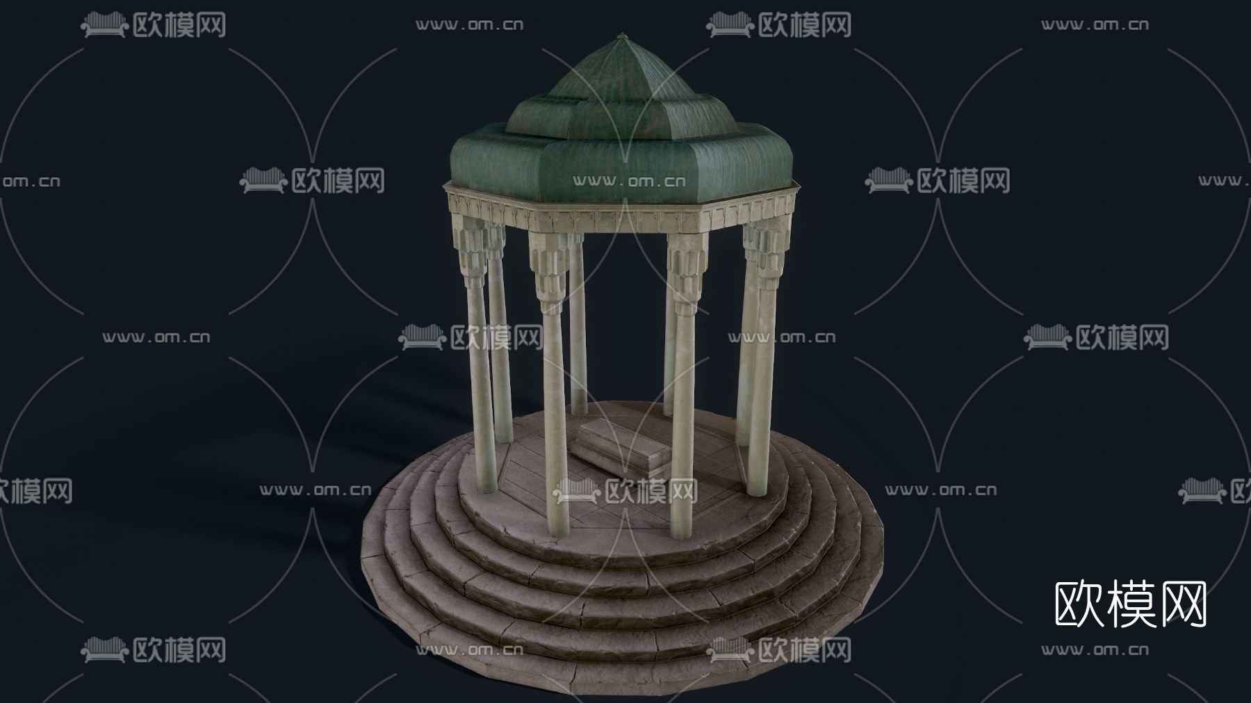 简欧凉亭免费3d模型下载