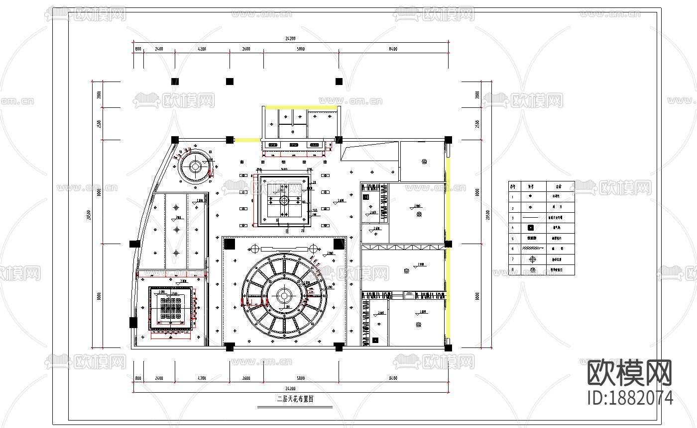 别墅cad平面布置图下载（渲染图4）