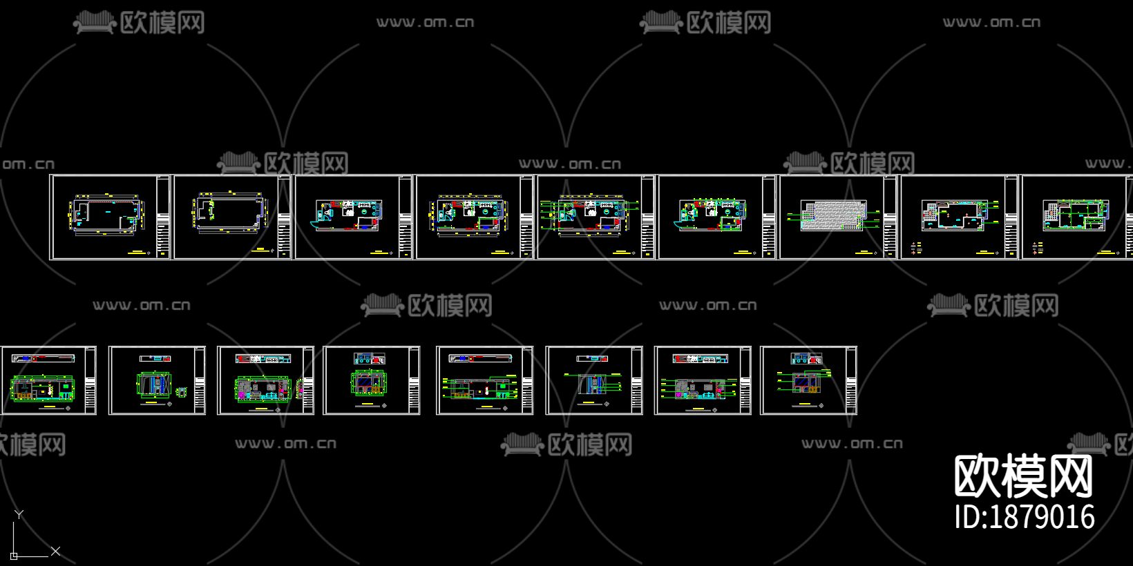 公寓住宅cad施工图下载（渲染图4）