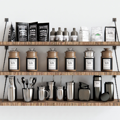  北欧茶叶罐咖啡豆su模型 