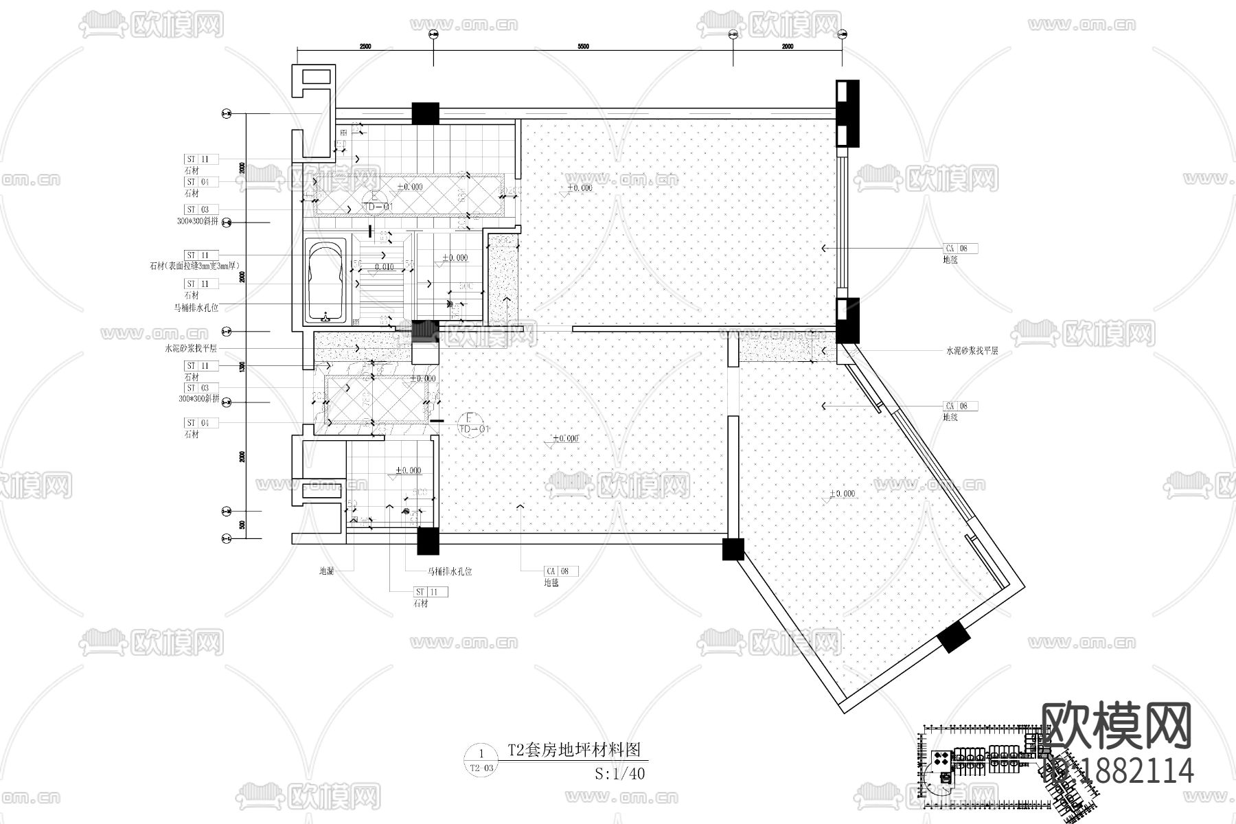 酒店cad施工图下载（渲染图5）
