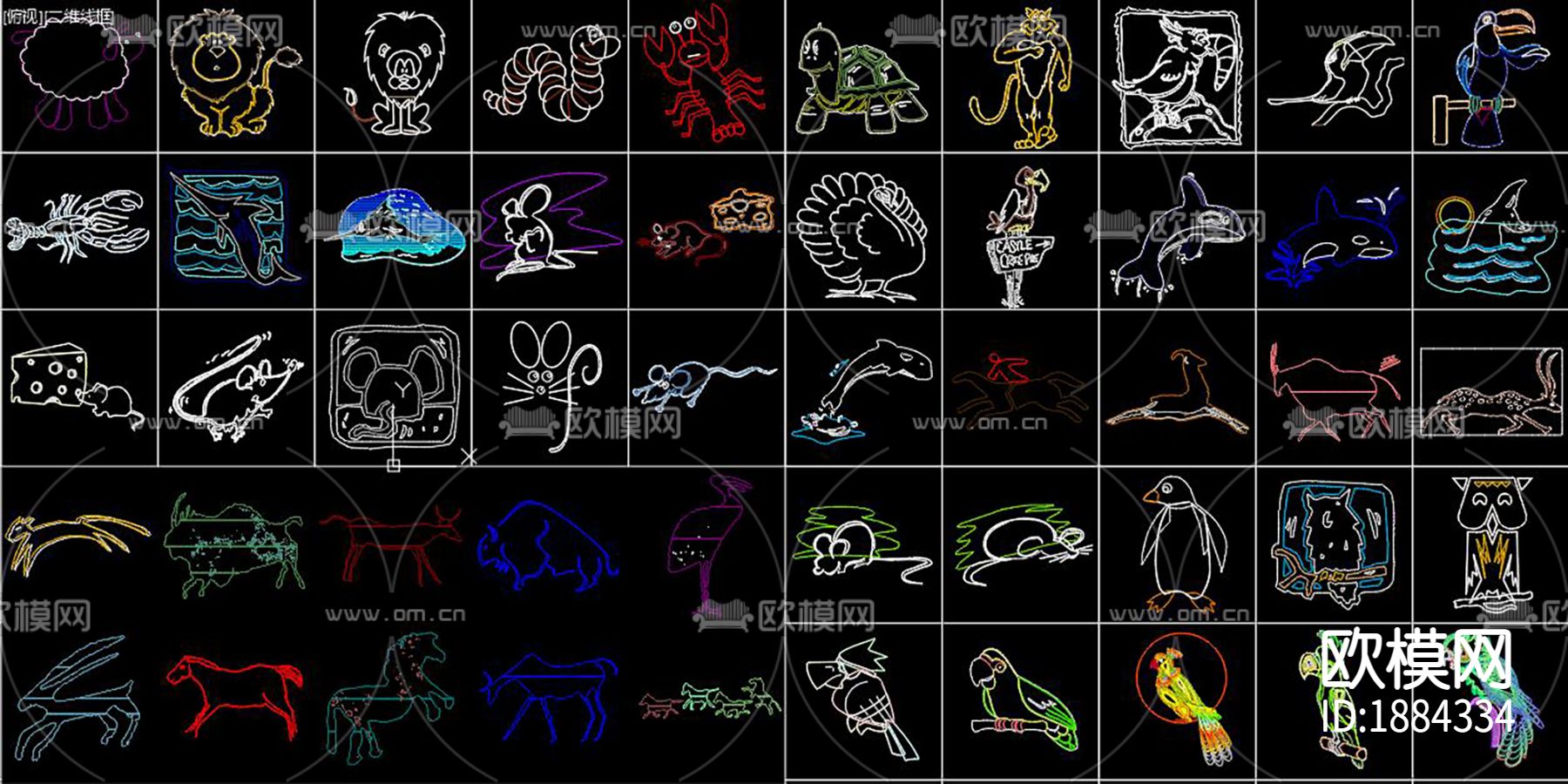 卡通人物cad图块下载（渲染图9）