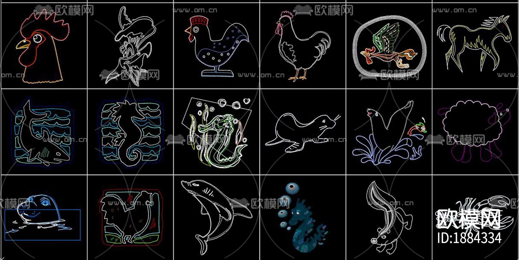 卡通人物cad图块下载（渲染图3）