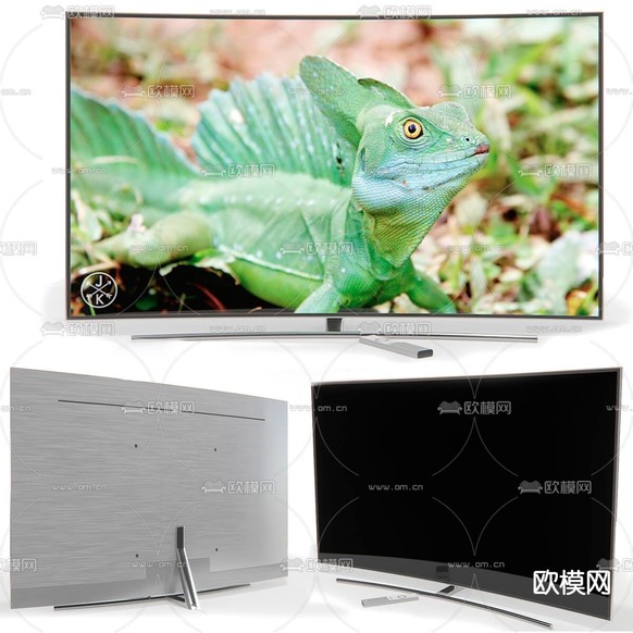 现代液晶电视机3d模型下载